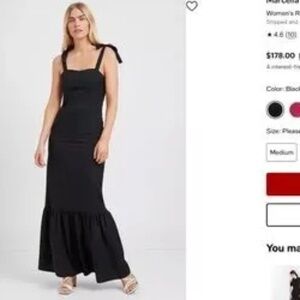 Marcella NYC Racine BLACK MAXI Dress Small S